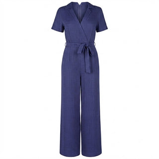 Candice Jumpsuit in indigo 100% Linen