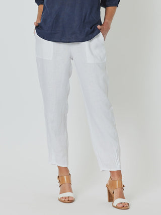 Sarah Linen Pant White