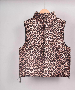 Alia Leopard Coffee Gillet