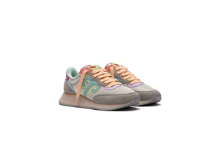 Master Gray, Lake Grn, Light Peach/Fuchsia.Sneaker