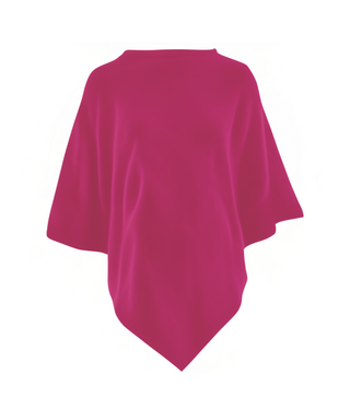 Cashmere Magenta Knitted Poncho