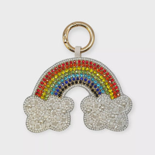 Beaded Sparkle Rainbow Bag Charm