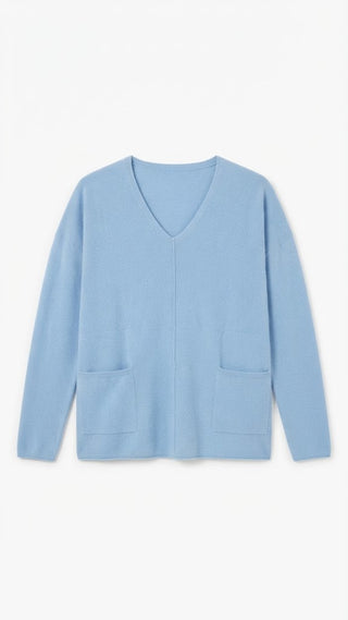 The Georgia Powder Blue Vneck