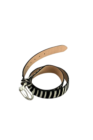 Con Fibbia Zebra White Belt