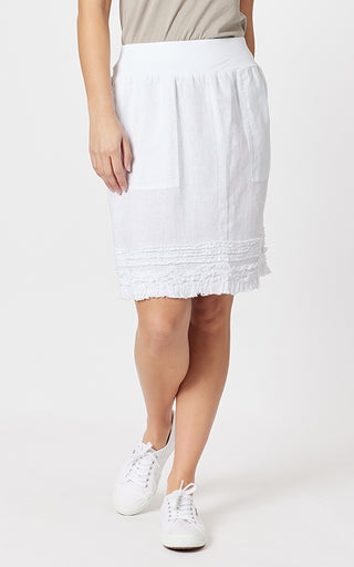 Mimi Ruffle White Hem Skirt