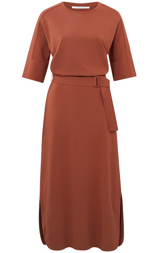 Jersey Arabian Spice Red Dress W Belt