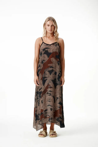 Palm Safari Antoinette Slip Blk/Camel