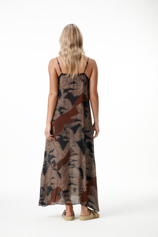 Palm Safari Antoinette Slip Blk/Camel
