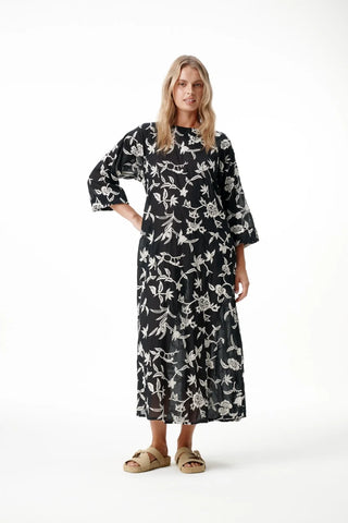 Deia Emb Black/cream