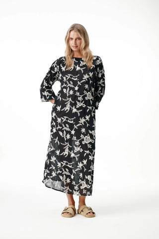 Deia Emb Black/cream