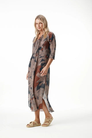 Palm Safari Lg Poppy Blk/Camel