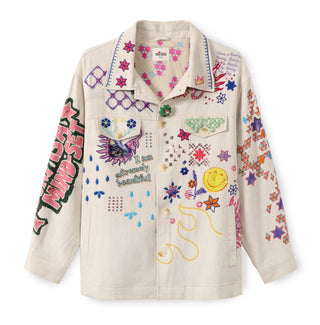 Briann Markers Embroidered Denim Jacket