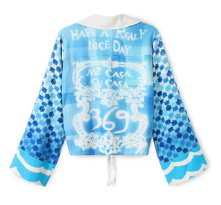 Ayla Indigo Tie Front Shirt