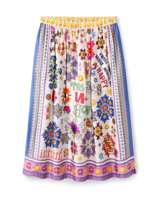 Vanessa Markers Printed Midi Skirt