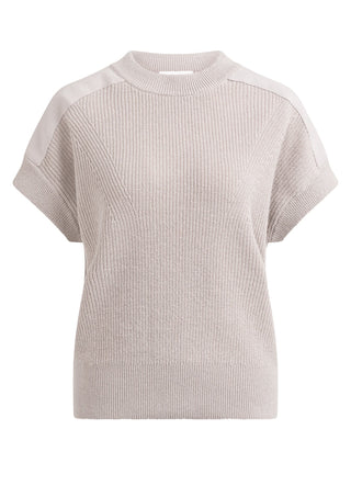 Cardigan With Wide Short Sleev Gray Lilac Melange