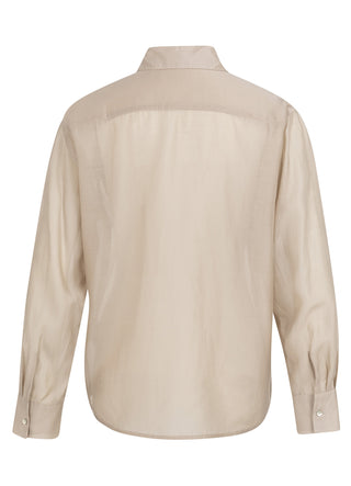 Sheer Blouse With Pocket Mist Green