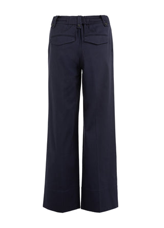 Woven Wide Leg, Navy Blazer Blu
