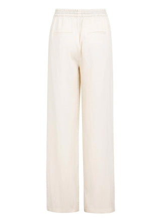 Woven Cloud Crème Wide Leg Cargo Trousers