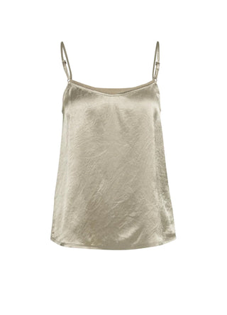 Satin Crokery Brwn Singlet