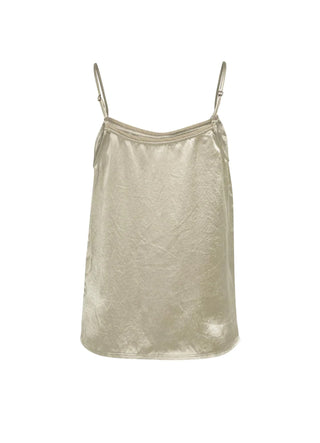 Satin Crokery Brwn Singlet