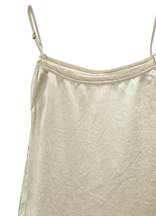 Satin Crokery Brwn Singlet