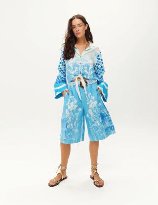 Ayla Indigo Tie Front Shirt