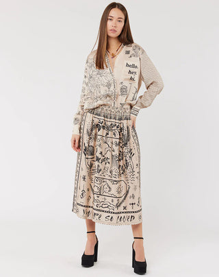 Vanessa Printed Midi Blossom Skirt