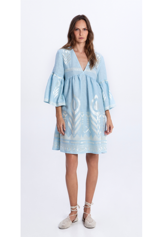 Fearther Bell Slv Ciel/champ Short Dress
