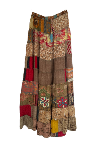 Glamour Patchwork Tiered Skirt