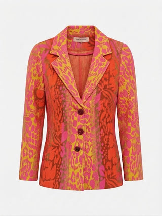 Red Leopard Blazer