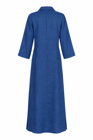 Juniper Kaftan in Indigo 100% Linen