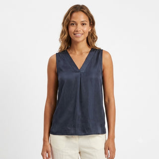 Luna Debadeur Top Navy 100% Cupro