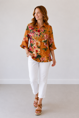 Rosie Ruffle in Ethez 100% Linen