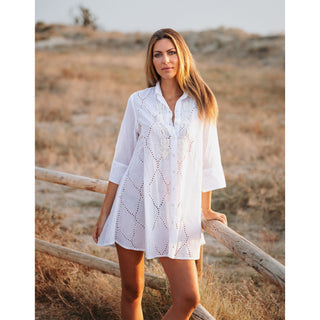 Aria White Shirt Dress