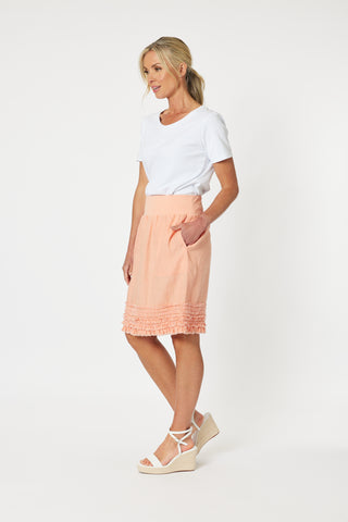 Mimi Ruffle Mandarine Hem Skirt