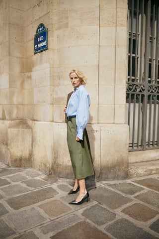 Else Chambray Blue Blouse
