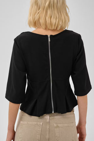 Apir Black Pleat Tee