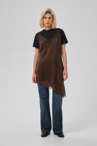 Brenda Dark Brown Lace Dress