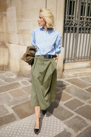 Else Chambray Blue Blouse