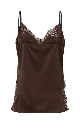 Brenda Dark Brown Lace Long Top