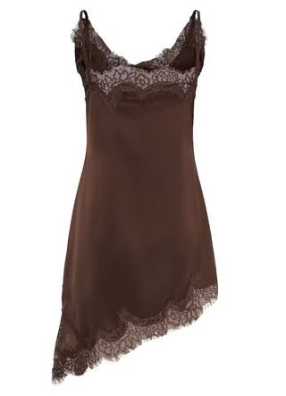 Brenda Dark Brown Lace Dress