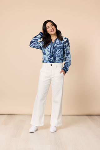 Newport Blue/Multi Paisley Shirt