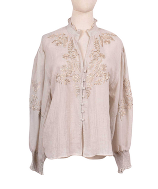 Camila Embriode  Beige Shirt