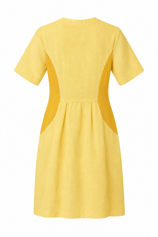 Shelly Maize Vneck Dress w Rib