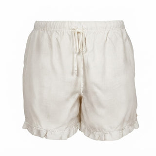 Ruffle Short in Ivory 100% Linen PL