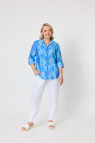 Blue Lagoon Print Shirt Azure Blue