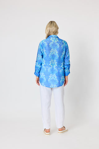 Blue Lagoon Print Shirt Azure Blue