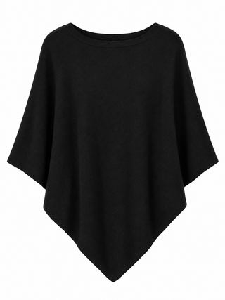 Julia Black Knitted Poncho