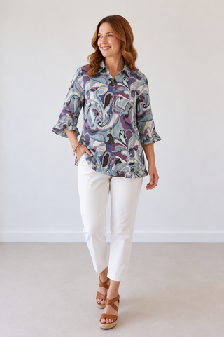 Rosie Ruffle in Dax 100% Linen