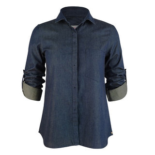 Heather ls classic button shirt denim